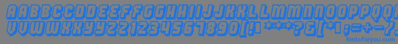 Hangthedj Font – Blue Fonts on Gray Background