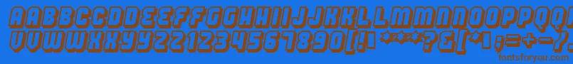 Hangthedj Font – Brown Fonts on Blue Background
