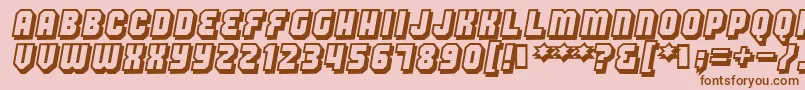 Hangthedj Font – Brown Fonts on Pink Background