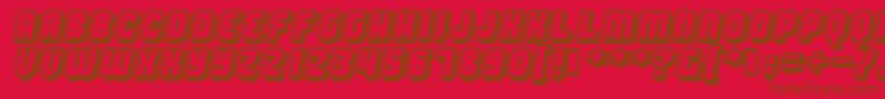 Fonte Hangthedj – fontes marrons em um fundo vermelho