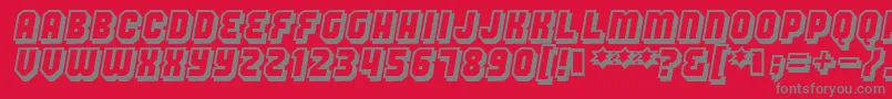 Hangthedj Font – Gray Fonts on Red Background