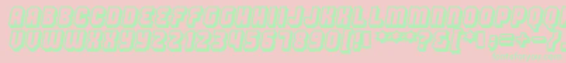 Hangthedj Font – Green Fonts on Pink Background