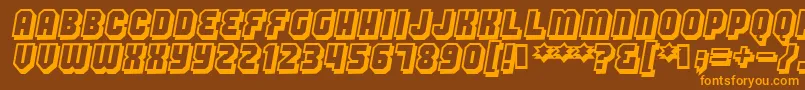 Hangthedj Font – Orange Fonts on Brown Background