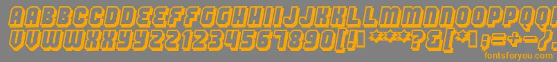 Hangthedj Font – Orange Fonts on Gray Background