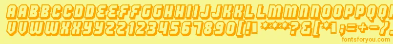 Hangthedj Font – Orange Fonts on Yellow Background