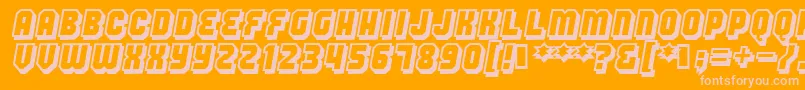 Hangthedj Font – Pink Fonts on Orange Background
