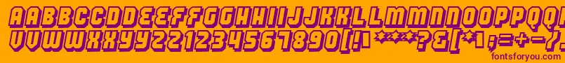 Hangthedj Font – Purple Fonts on Orange Background