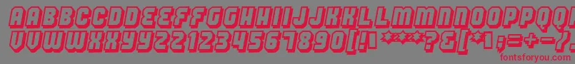 フォントHangthedj – 赤い文字の灰色の背景