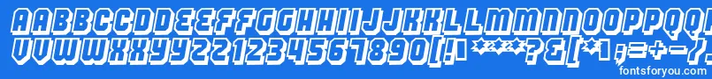 Hangthedj Font – White Fonts on Blue Background