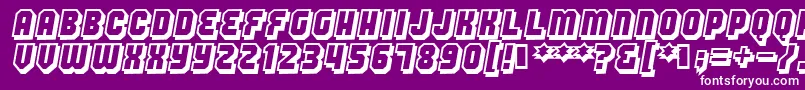 Hangthedj Font – White Fonts on Purple Background