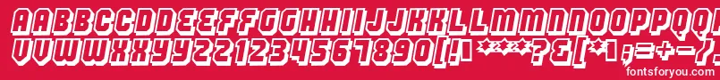 Hangthedj-Schriftart – Weiße Schriften auf rotem Hintergrund