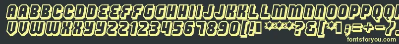 Hangthedj Font – Yellow Fonts on Black Background