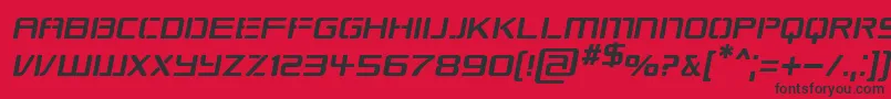 RepublikapsItalic Font – Black Fonts on Red Background