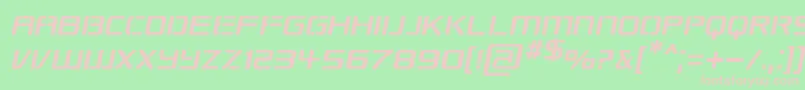 RepublikapsItalic Font – Pink Fonts on Green Background