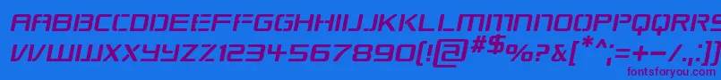 RepublikapsItalic Font – Purple Fonts on Blue Background