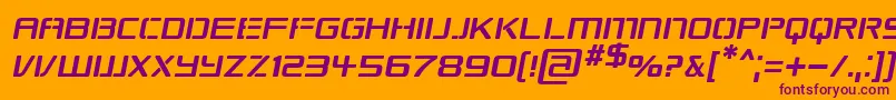 RepublikapsItalic Font – Purple Fonts on Orange Background