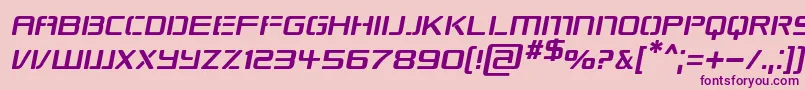 RepublikapsItalic Font – Purple Fonts on Pink Background