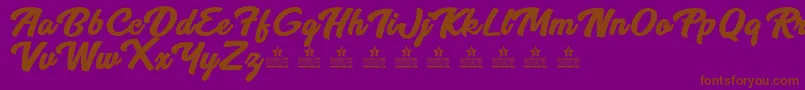 BreezePersonalUse Font – Brown Fonts on Purple Background