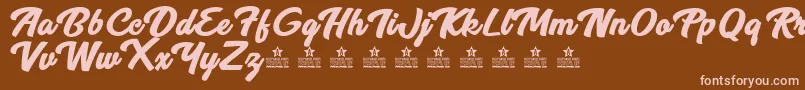 BreezePersonalUse Font – Pink Fonts on Brown Background