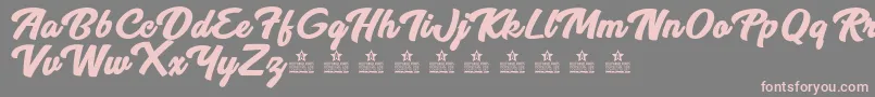 BreezePersonalUse Font – Pink Fonts on Gray Background
