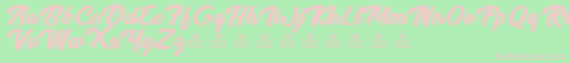 BreezePersonalUse Font – Pink Fonts on Green Background