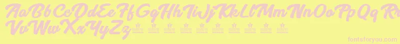 BreezePersonalUse Font – Pink Fonts on Yellow Background