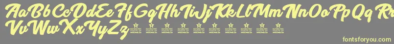 BreezePersonalUse Font – Yellow Fonts on Gray Background