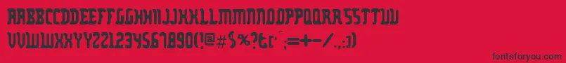 Zodillin Font – Black Fonts on Red Background
