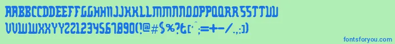 Zodillin Font – Blue Fonts on Green Background