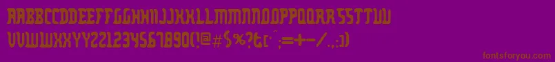 Zodillin Font – Brown Fonts on Purple Background