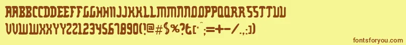 Zodillin Font – Brown Fonts on Yellow Background