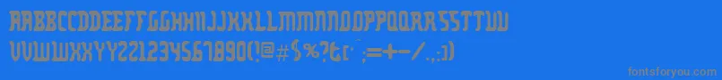 フォントZodillin – 青い背景に灰色の文字