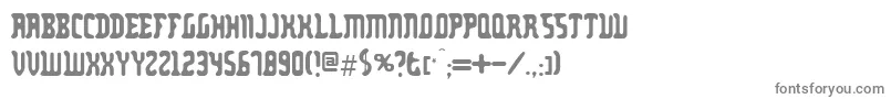 フォントZodillin – 白い背景に灰色の文字