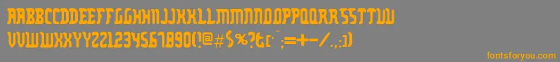 Zodillin Font – Orange Fonts on Gray Background