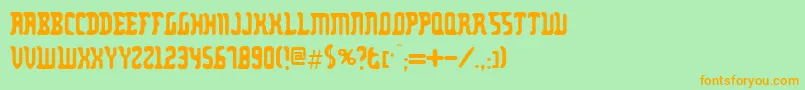 Zodillin Font – Orange Fonts on Green Background