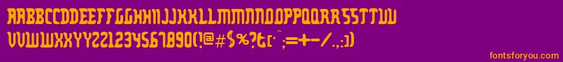 Zodillin Font – Orange Fonts on Purple Background