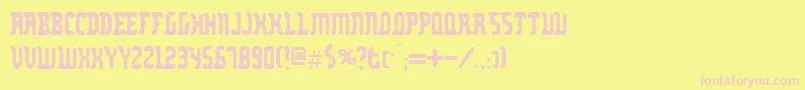 Zodillin Font – Pink Fonts on Yellow Background