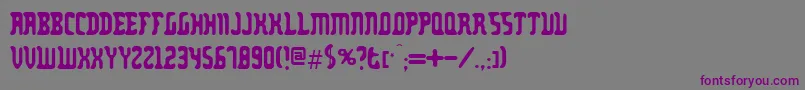 Zodillin Font – Purple Fonts on Gray Background