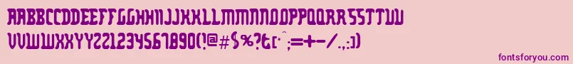 Zodillin Font – Purple Fonts on Pink Background
