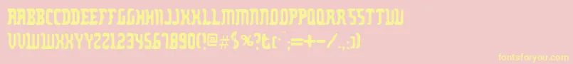 Zodillin Font – Yellow Fonts on Pink Background