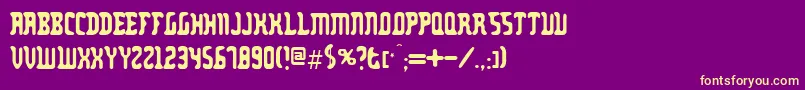 Zodillin Font – Yellow Fonts on Purple Background