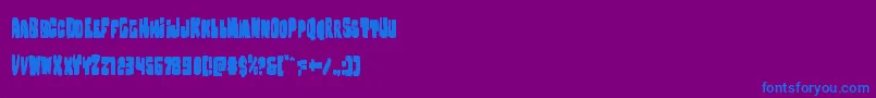 Police Nobodyhomecond – polices bleues sur fond violet