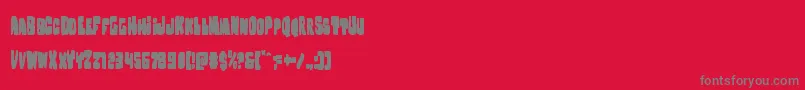 Nobodyhomecond-Schriftart – Graue Schriften auf rotem Hintergrund