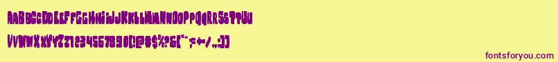 Nobodyhomecond Font – Purple Fonts on Yellow Background