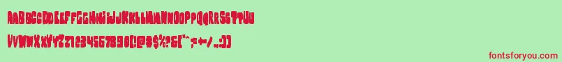 Nobodyhomecond Font – Red Fonts on Green Background