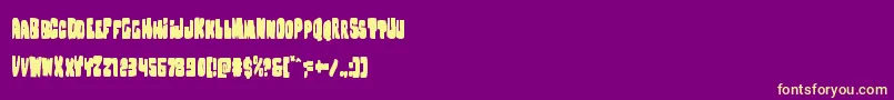 Nobodyhomecond Font – Yellow Fonts on Purple Background