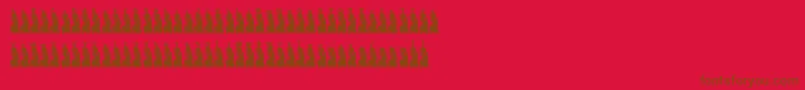 Rapanuimoaifont Font – Brown Fonts on Red Background