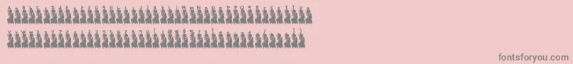 フォントRapanuimoaifont – ピンクの背景に灰色の文字