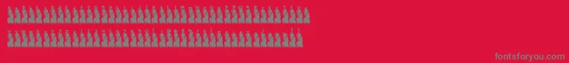 Rapanuimoaifont Font – Gray Fonts on Red Background