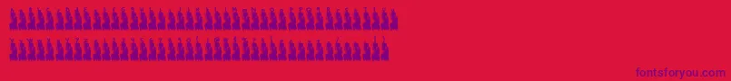 Rapanuimoaifont Font – Purple Fonts on Red Background